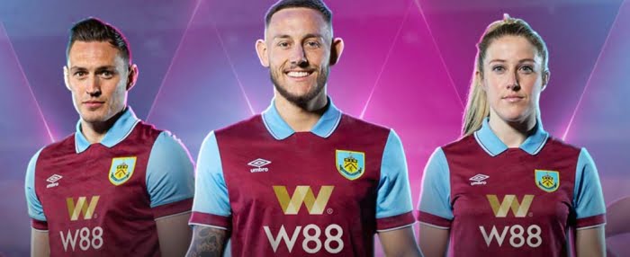 FUN88 football sporsorship deal burnley football club for english premier league 2023-24