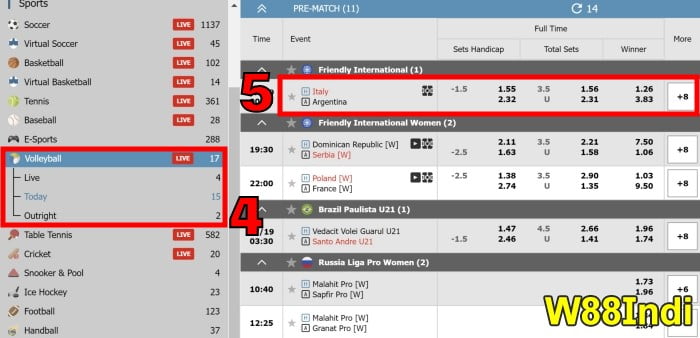 how to bet on volleyball matches step 2