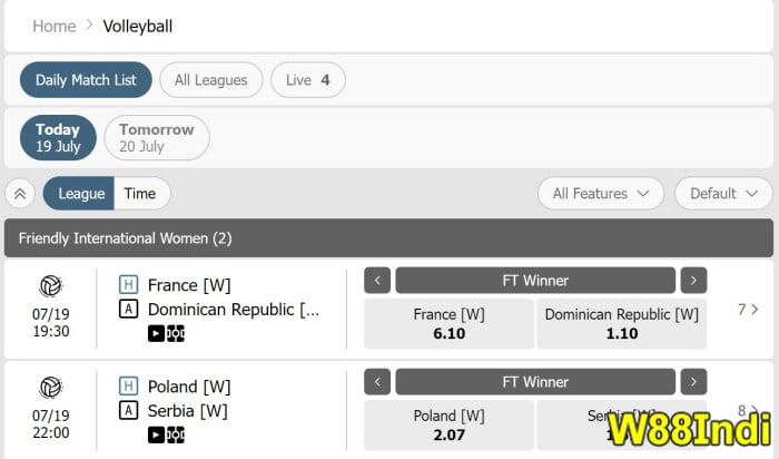 volleyball betting tips and tricks by FUN88indi pros